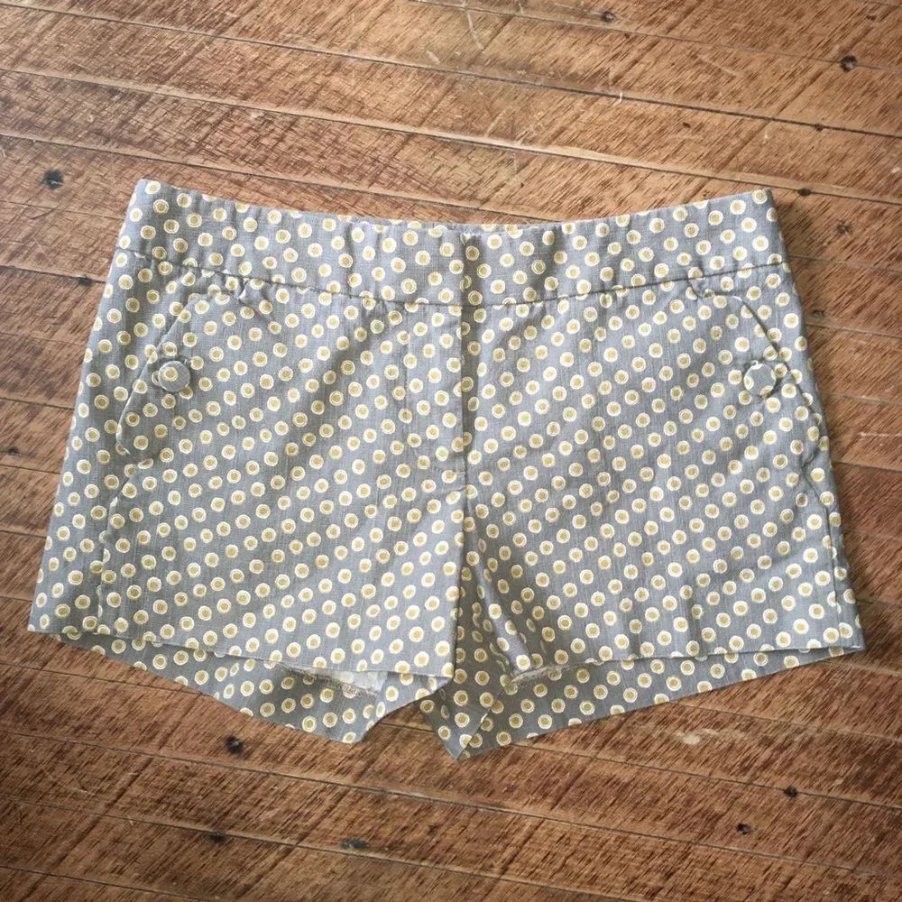 J Crew flat front retro polka dot preppy size 2 shorts